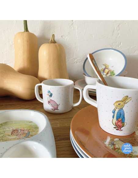 Coffret Repas Enfant 5 Pièces Pierre Lapin Rose Petit Jour Paris - 3