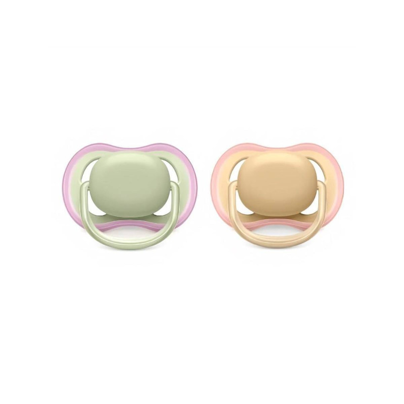 Sucettes Avent Ultra Air 0-6 mois Bleu jaune