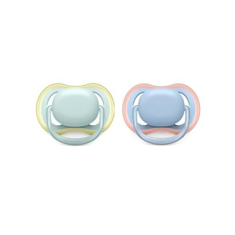 Sucettes Avent Ultra Air 0-6 mois Bleu jaune  - 3
