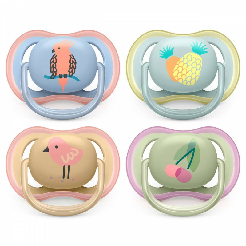 Sucettes Avent Ultra Air 0-6 mois Ananas Cerise
