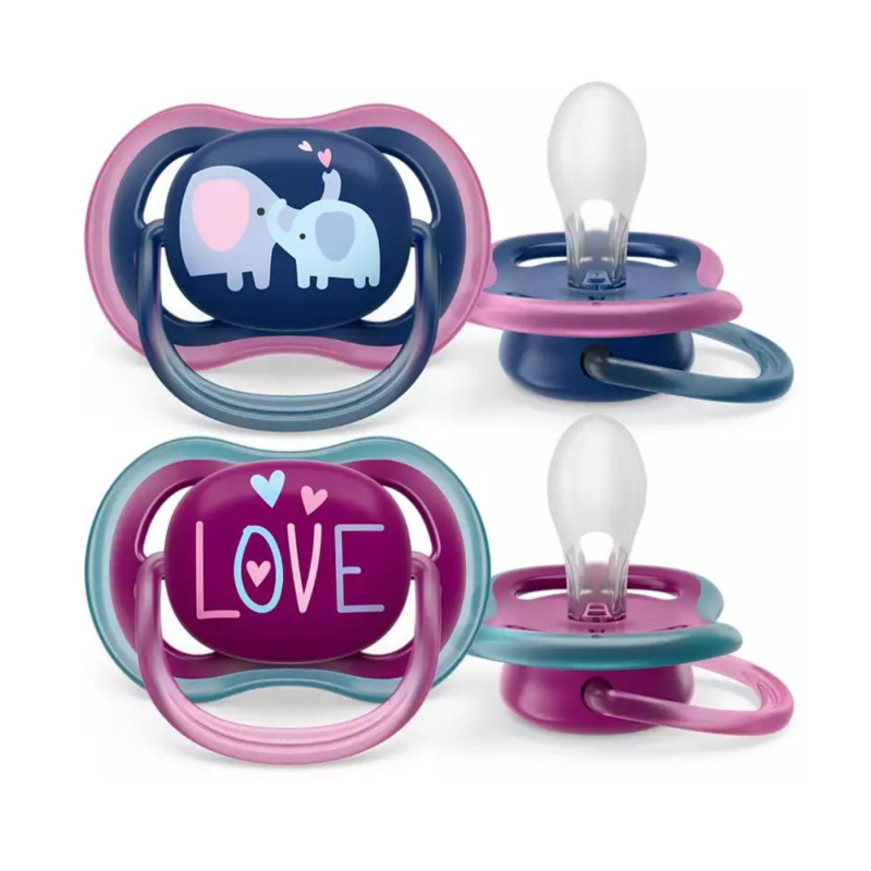 Sucette Avent 18 mois+ ultra air Elephant Love Philips Avent - 1 2