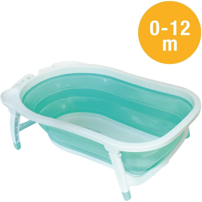 Babysun Baignoire Bébé, Pliable Ultra Compacte Turquoise  - 1