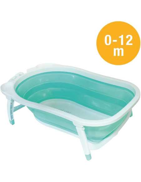 Babysun Baignoire Bébé, Pliable Ultra Compacte Turquoise  - 1