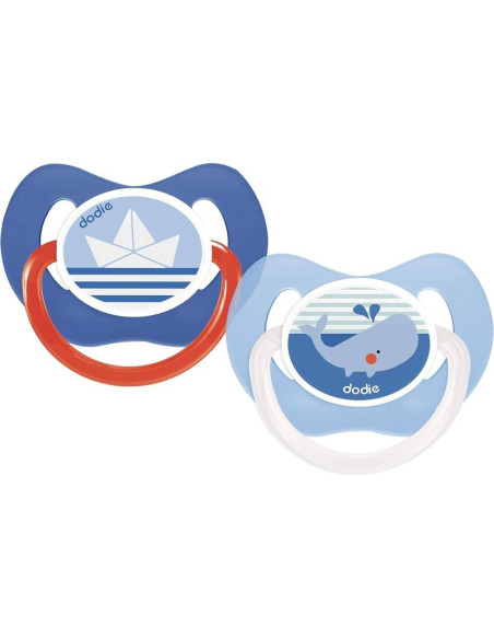 Sucette Dodie Physiologique Bateau et Baleine 6 mois+ x 2 Dodie - 1