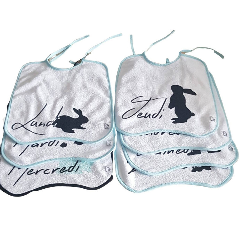 Abidoo : 7 bavoirs de la semaine Lapin Bleu