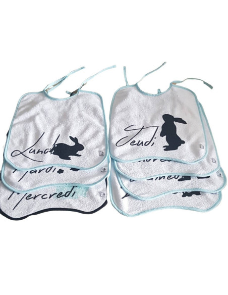 Abidoo : 7 bavoirs de la semaine Lapin Bleu