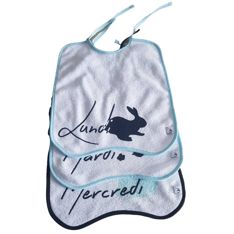 Abidoo : 7 bavoirs de la semaine Lapin Bleu