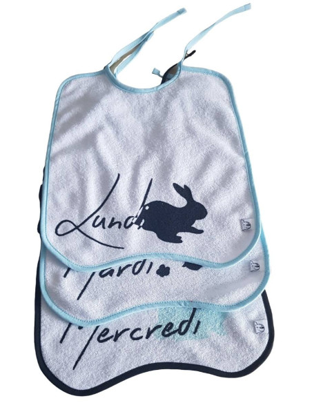 Abidoo : 7 bavoirs de la semaine Lapin Bleu
