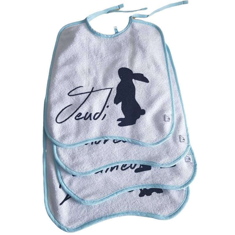 Abidoo : 7 bavoirs de la semaine Lapin Bleu