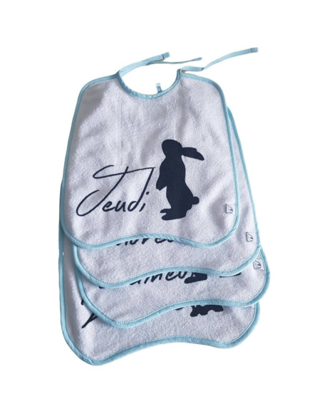 Abidoo : 7 bavoirs de la semaine Lapin Bleu