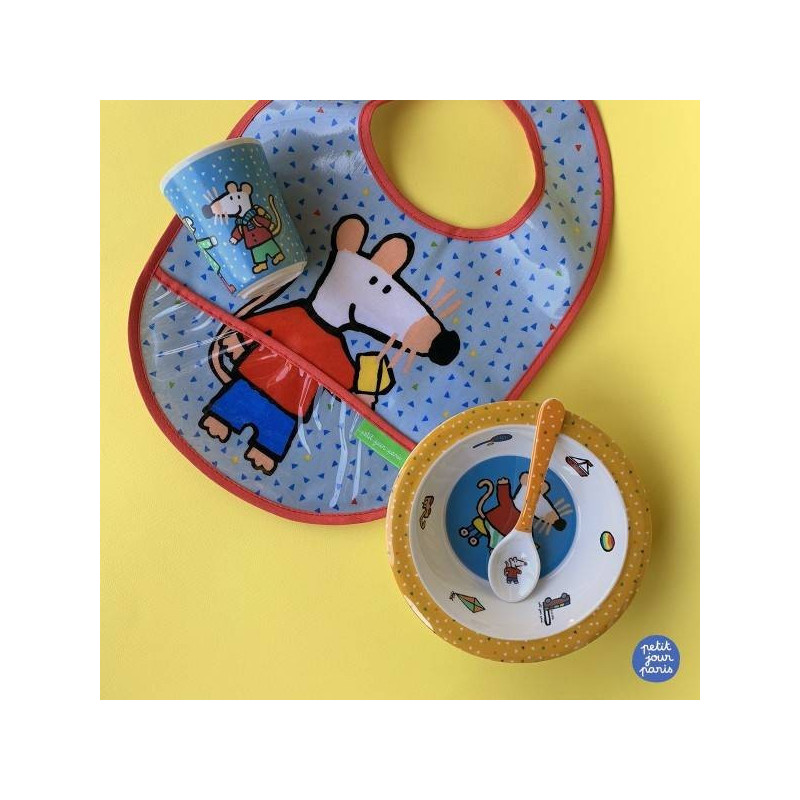 Bavoir bébé Mimi la Souris - 25 x 38 cm