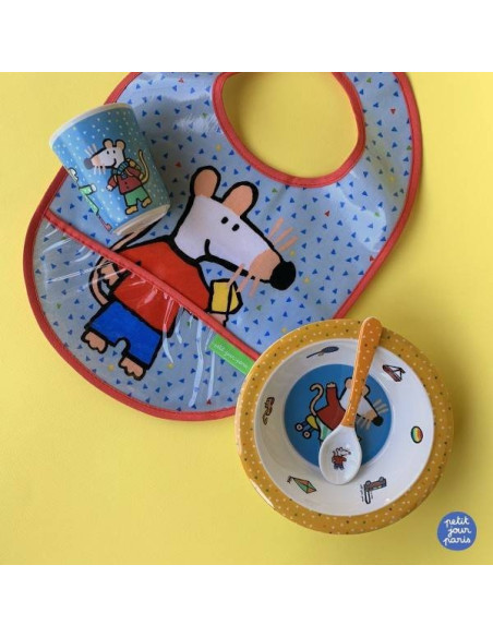 Bavoir bébé Mimi la Souris - 25 x 38 cm