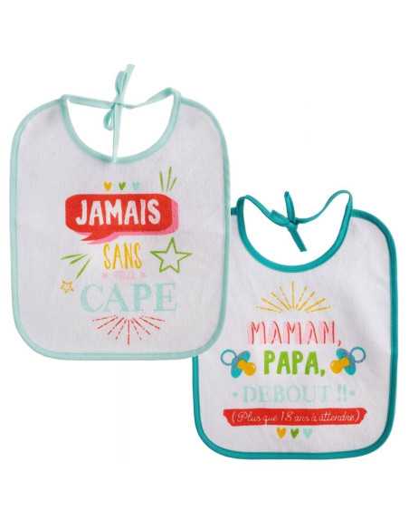 Tom & Zoé -  Lot de 2 bavoirs bébé Tissu Tom & Zoé - 4