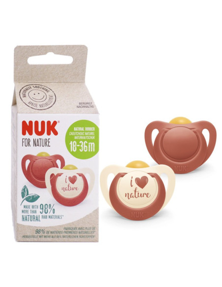 NUK for Nature sucette 18-36 mois Terracotta Latex Nuk - 1