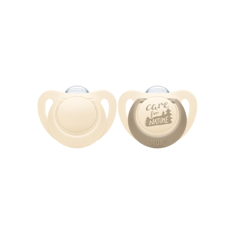 NUK For nature Sucettes silicone beige 18-36 mois 2