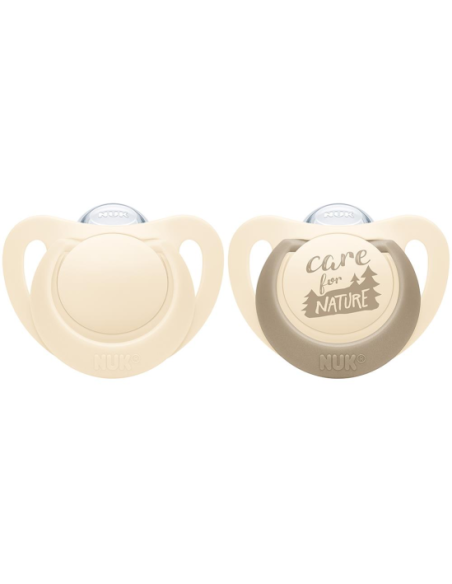 NUK For nature Sucettes silicone beige 18-36 mois
