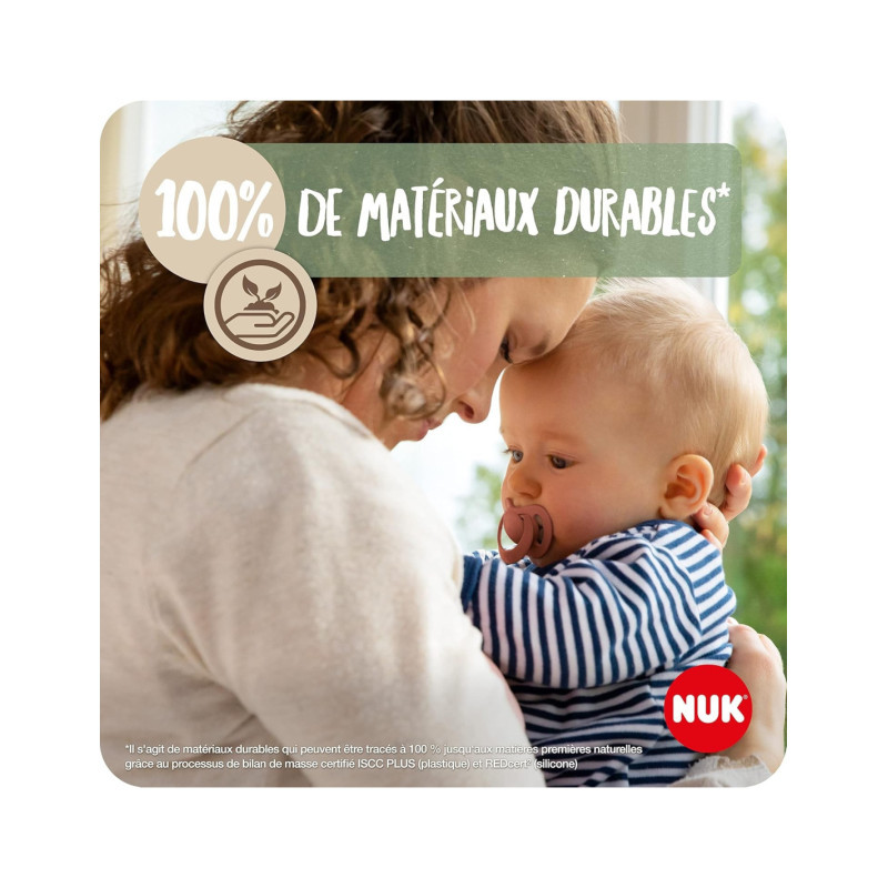 NUK For nature Sucettes silicone beige 18-36 mois