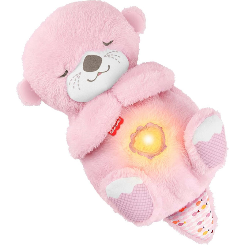 Fisher-Price Ma Loutre Câlins Bonne Nuit Peluche | Peluche Veilleuse Bébé Musicale et Lumineuse | Veilleuse Doudou Bruit Blanc M 2