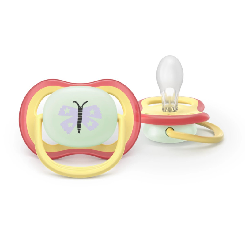 Philips Avent Sucette Nuit Ultra Air 0-6 mois Papillon/Chenille