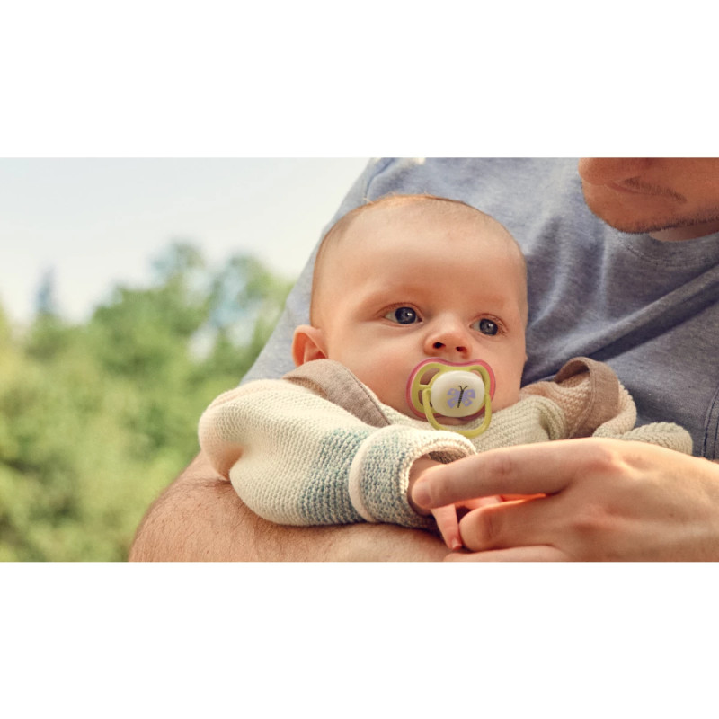 Philips Avent Sucette Nuit Ultra Air 0-6 mois Papillon/Chenille
