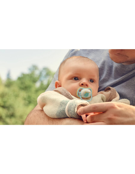 Philips Avent Sucette Nuit Ultra Air 0-6 mois Paresseux/Tigre