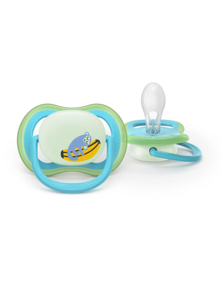 Philips Avent Sucette Nuit Ultra Air 6-18 mois Caméléon/Singe
