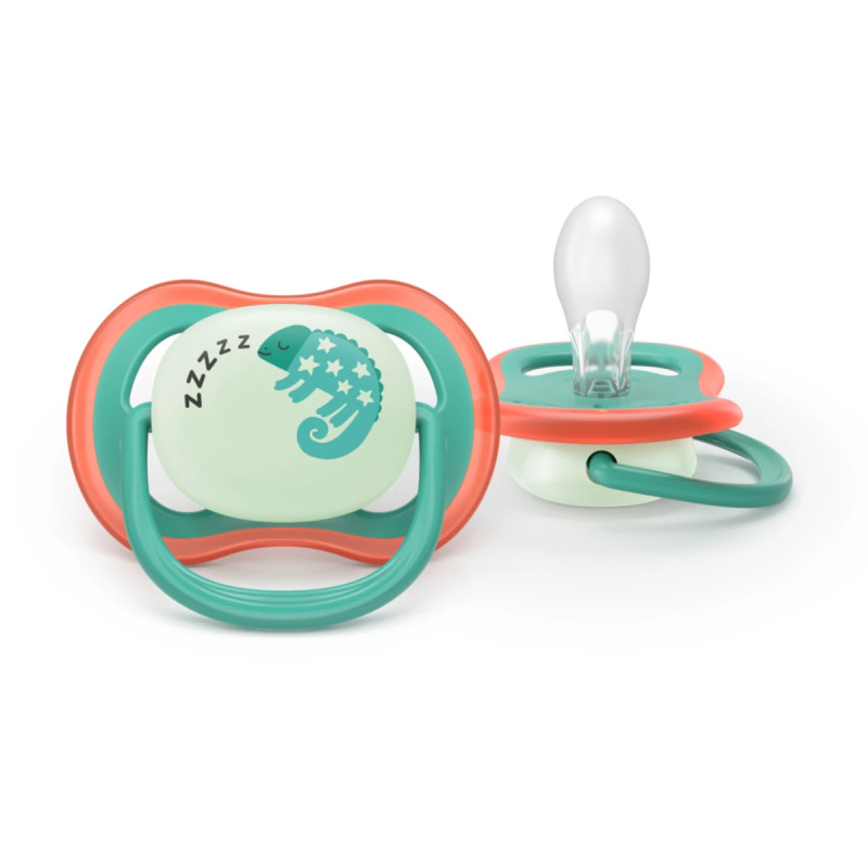 Philips Avent Sucette Nuit Ultra Air 6-18 mois Caméléon/Singe