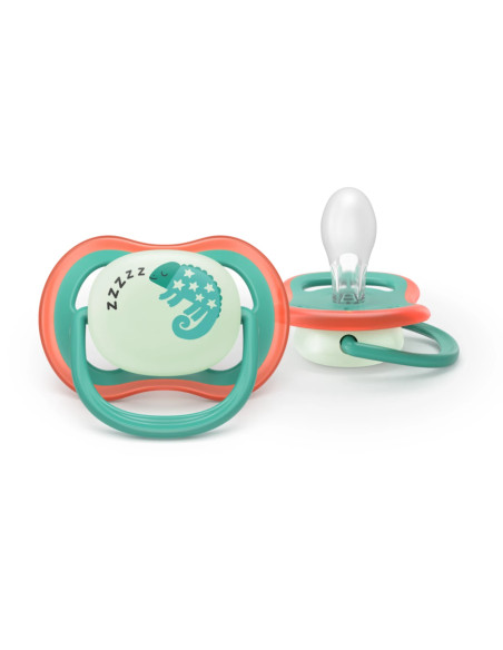 Philips Avent Sucette Nuit Ultra Air 6-18 mois Caméléon/Singe