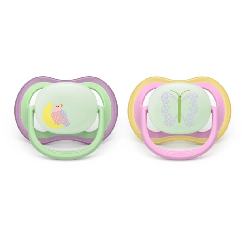 Philips Avent Sucette Nuit Ultra Air 6-18 mois Hibou/Papillon 2