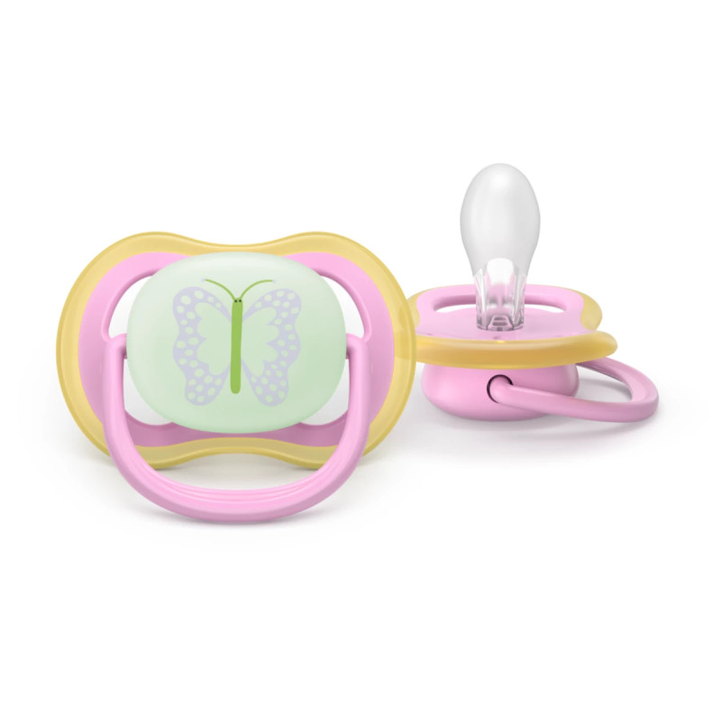 Philips Avent Sucette Nuit Ultra Air 6-18 mois Hibou/Papillon