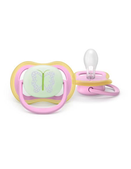 Philips Avent Sucette Nuit Ultra Air 6-18 mois Hibou/Papillon