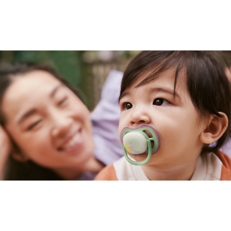 Philips Avent Sucette Nuit Ultra Air 6-18 mois Hibou/Papillon