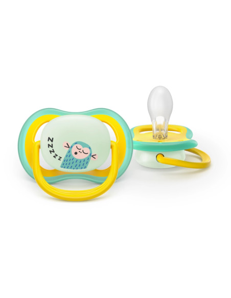 Philips Avent Sucette Nuit Ultra Air 18 mois+ Léopard/Paresseux