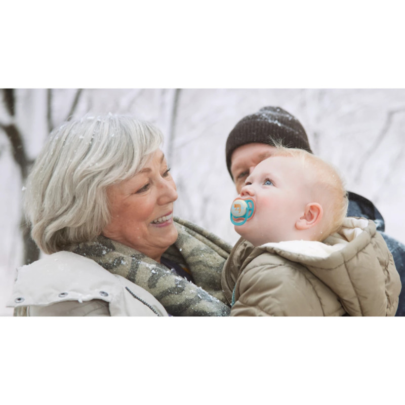 Philips Avent Sucette Nuit Ultra Air 18 mois+ Léopard/Paresseux