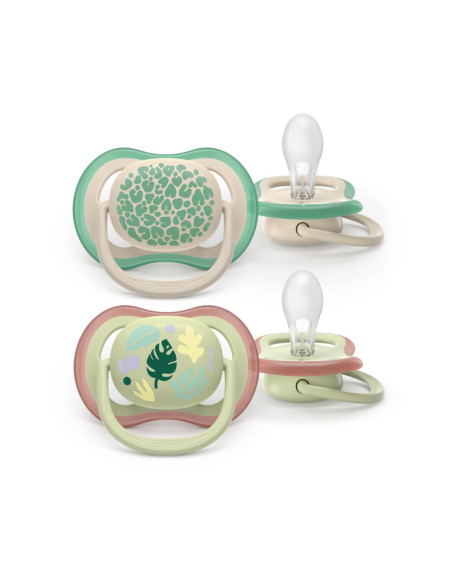 Avent Sucette Ultra Air 6-18 mois Imprimé léopard/Feuilles tropicales