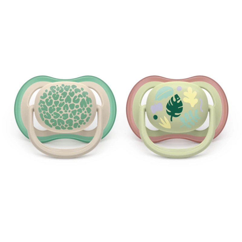 Avent Sucette Ultra Air 6-18 mois Imprimé léopard/Feuilles tropicales