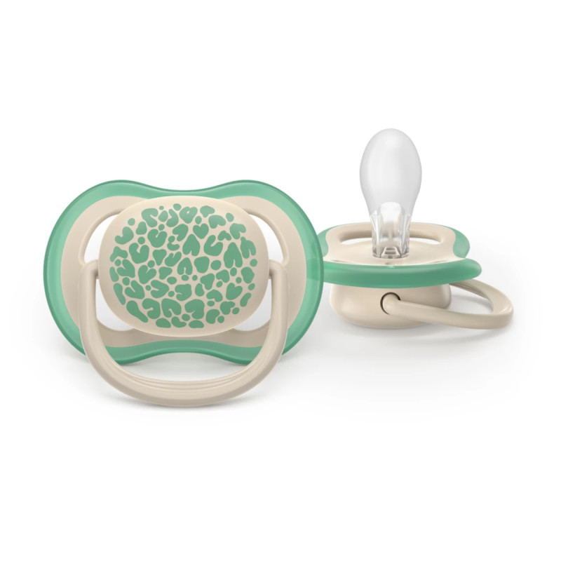 Avent Sucette Ultra Air 6-18 mois Imprimé léopard/Feuilles tropicales