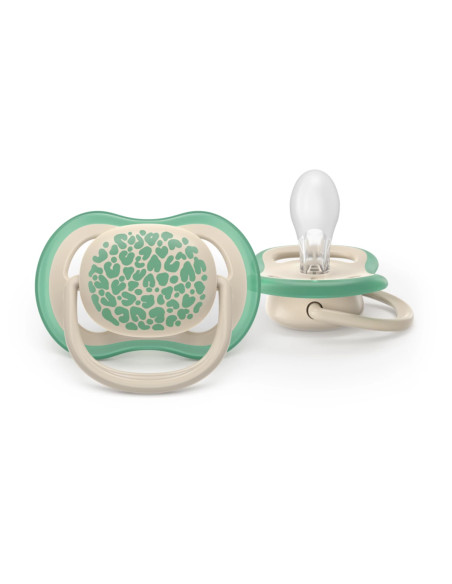 Avent Sucette Ultra Air 6-18 mois Imprimé léopard/Feuilles tropicales