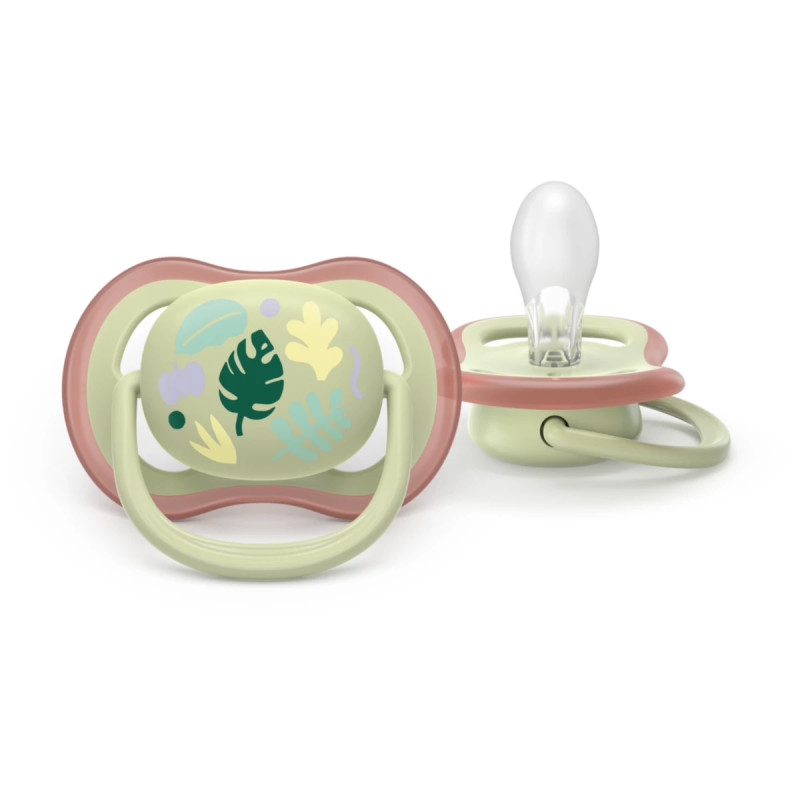 Avent Sucette Ultra Air 6-18 mois Imprimé léopard/Feuilles tropicales