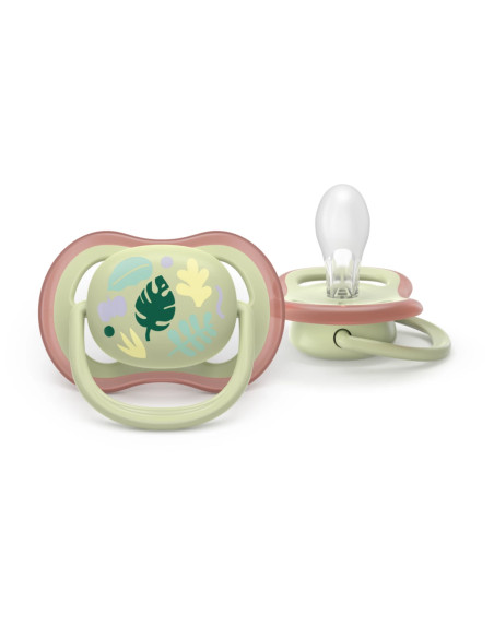 Avent Sucette Ultra Air 6-18 mois Imprimé léopard/Feuilles tropicales