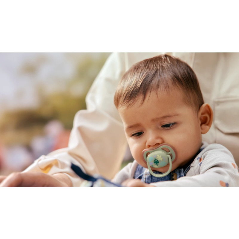 Avent Sucette Ultra Air 6-18 mois Imprimé léopard/Feuilles tropicales